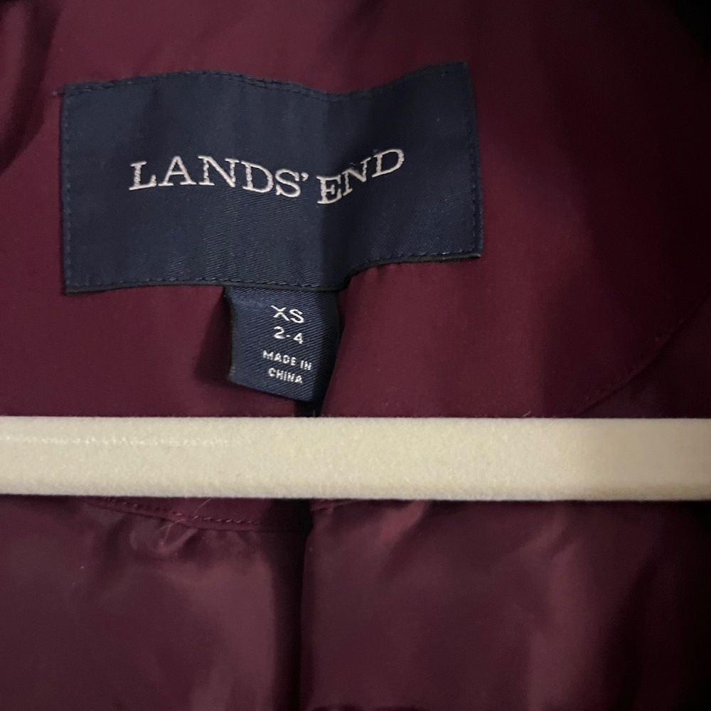 Lands end XS EUC  long stadium parka puffer coat jacket - Picture 2 of 4